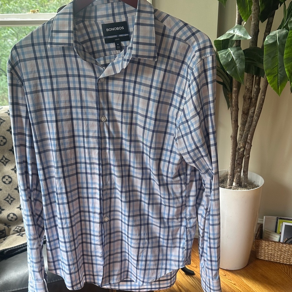 Bonobos Light Blue Checkered Shirt